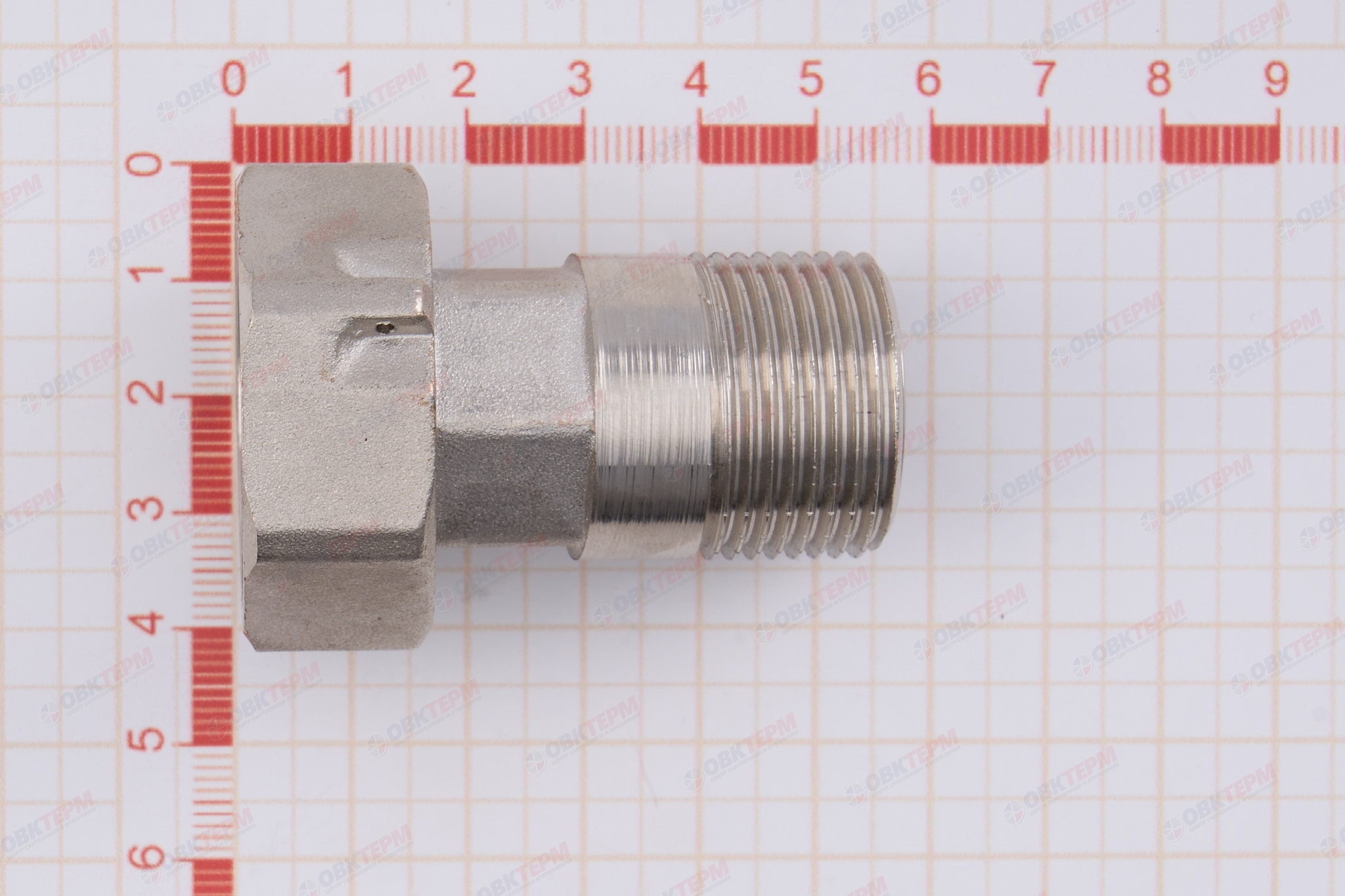 Полусгон с накидной гайкой   3/4"Н - 1"В  (Valtec)    (10уп/70ящ) - миниатюра №8