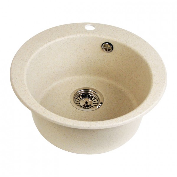 Мойка круглая 510*200мм GRANMILL 21 хлопок матовая - Изображение №1