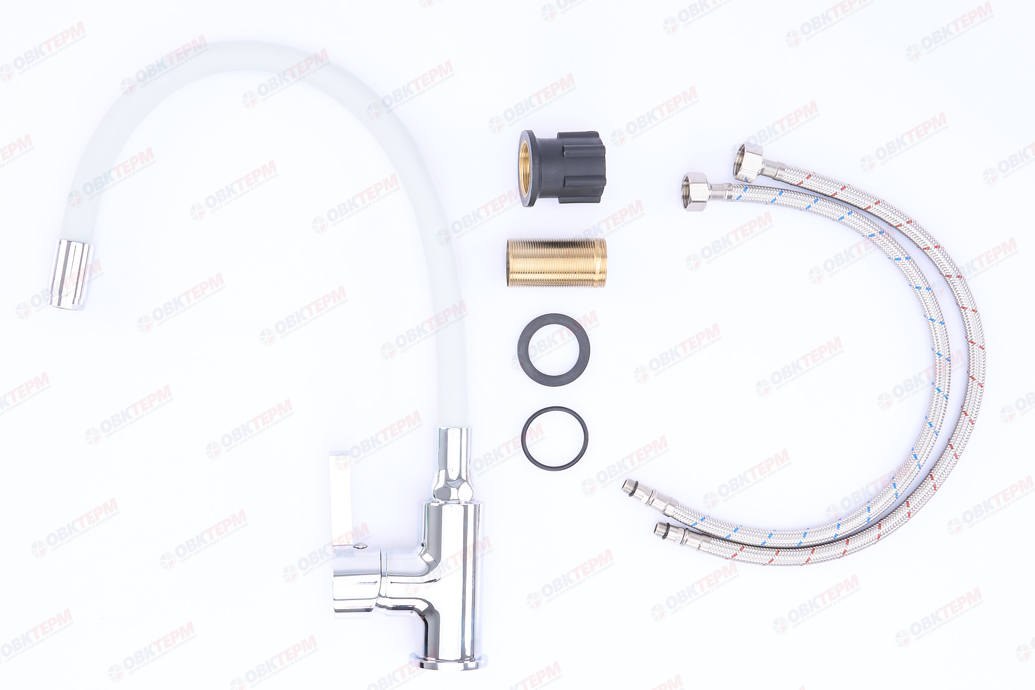 Смеситель д/кухни REFLECTOR ZERIX FADE-011 WHITE (LR4898-3) (белый)  (10 шт/ящ) - миниатюра №3