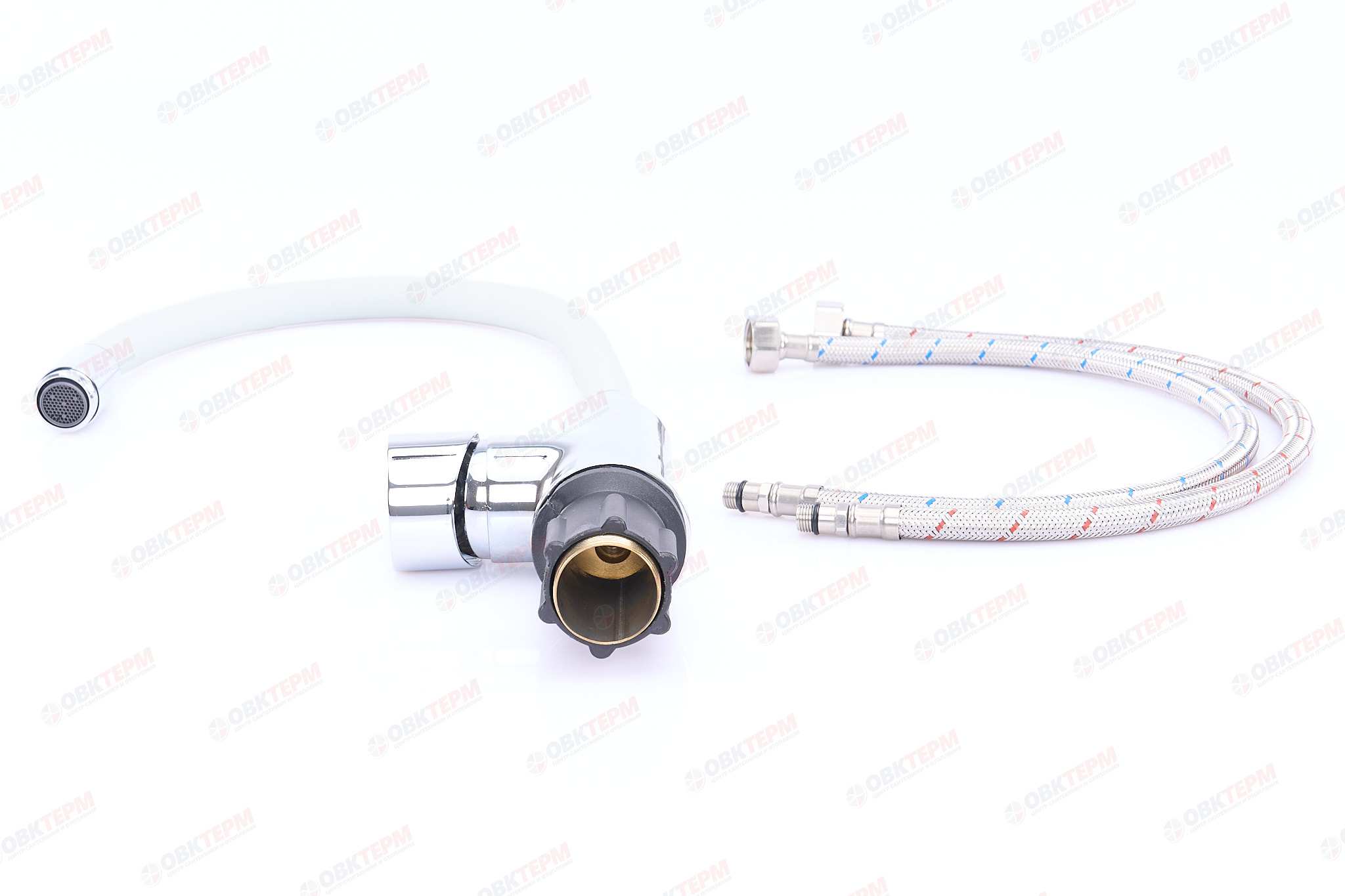 Смеситель д/кухни REFLECTOR ZERIX FADE-011 WHITE (LR4898-3) (белый)  (10 шт/ящ) - миниатюра №4