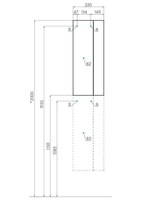 Шкаф навесной Терра Дуб Кантри/Антрацит (850 x 350 x 200) AQUATON - миниатюра №5