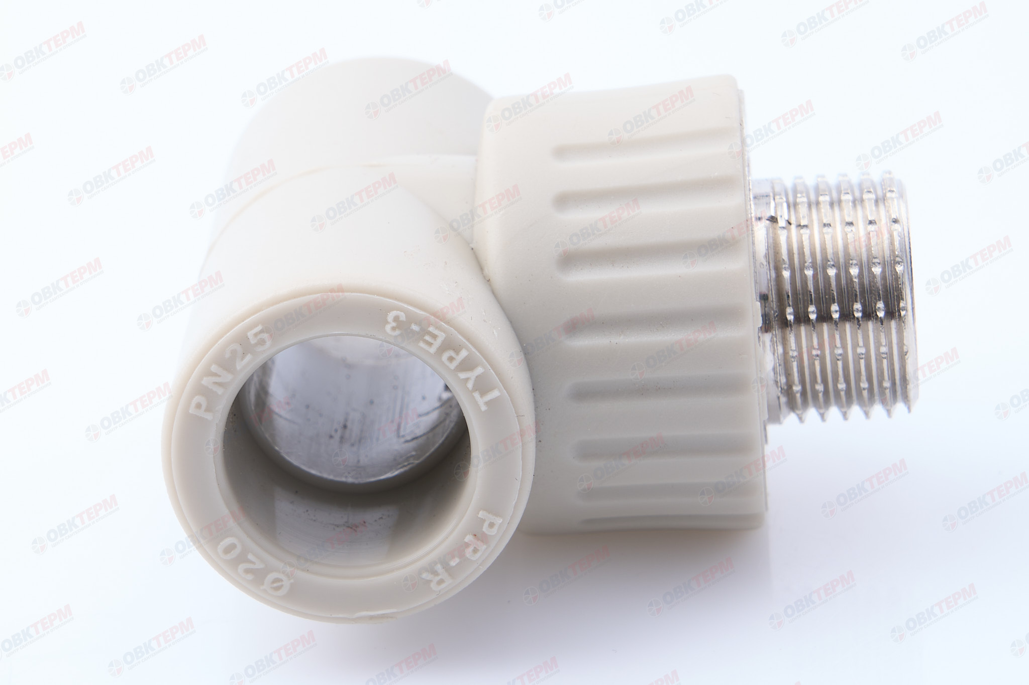 Тройник с МРН 20 * 1/2" * 20    СЕРЫЙ PP-R   (RTP)     (90/15) - Изображение №3
