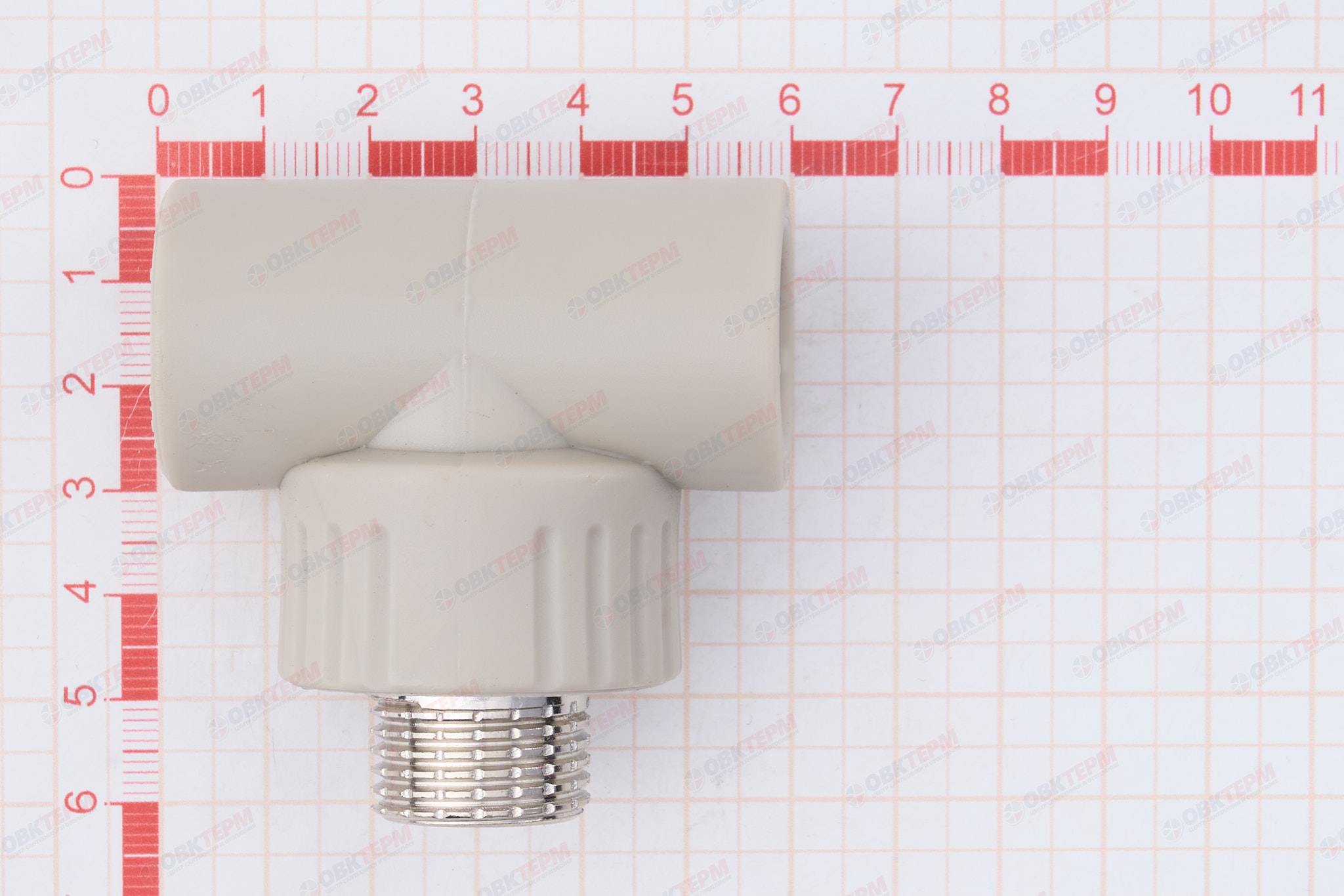 Тройник с МРН 20 * 1/2" * 20    СЕРЫЙ PP-R   (RTP)     (90/15) - Изображение №5