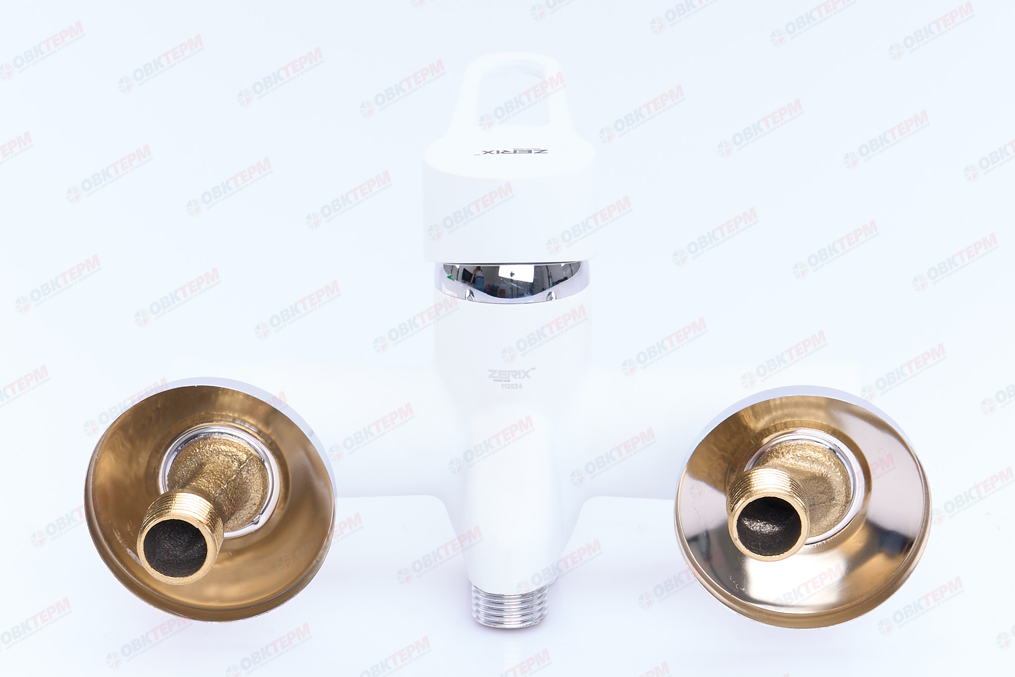 Смеситель д/ванны корот. ZERIX PUD3 045 WHITE  (10 шт/ящ) - миниатюра №4