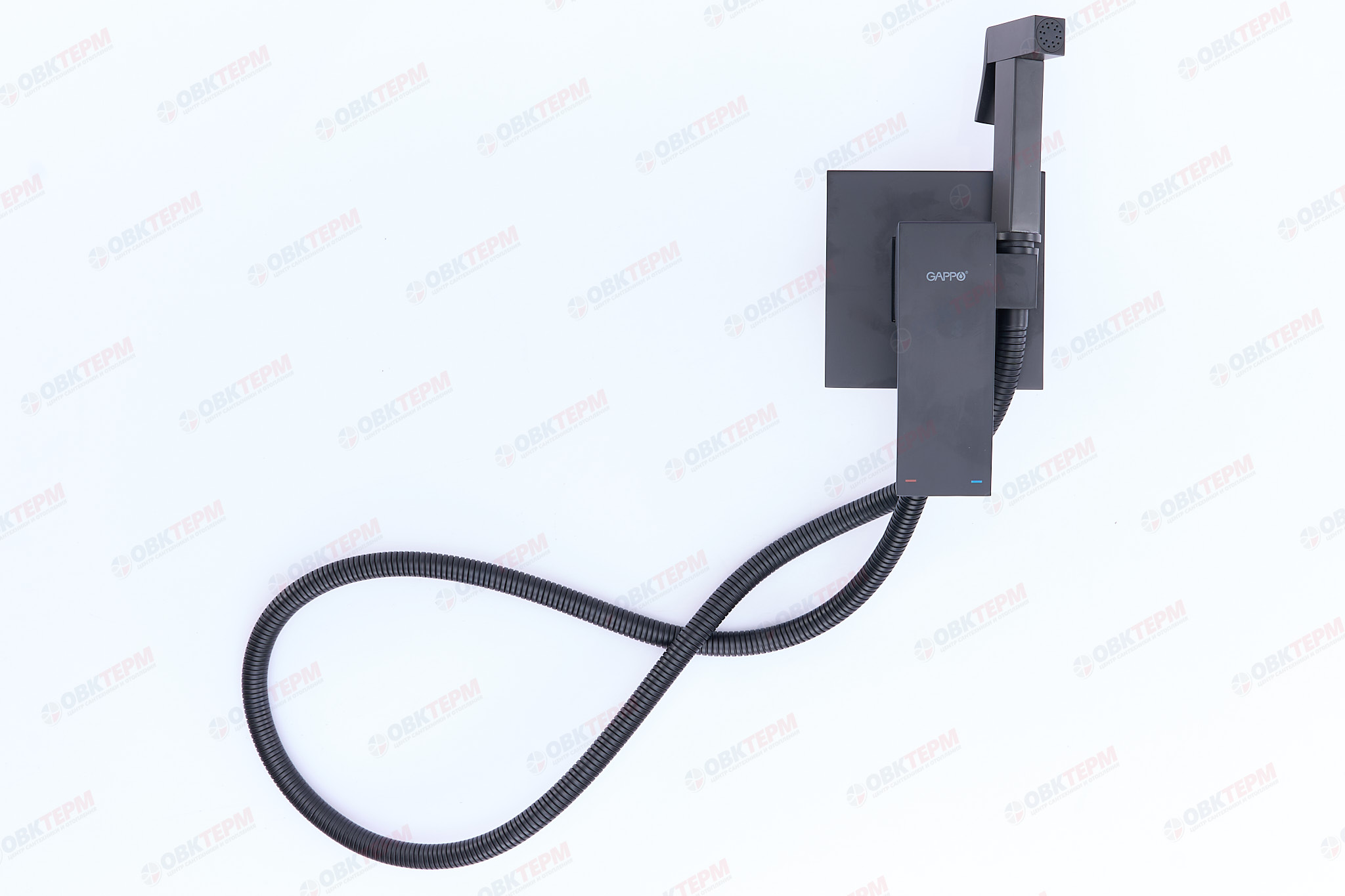 Смеситель с гигиеническим душем GAPPO G7207-6 латунь /черный - Изображение №3