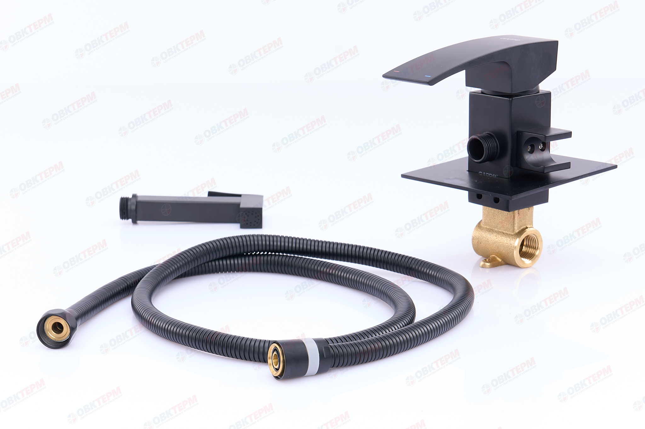 Смеситель с гигиеническим душем GAPPO G7207-6 латунь /черный - Изображение №4