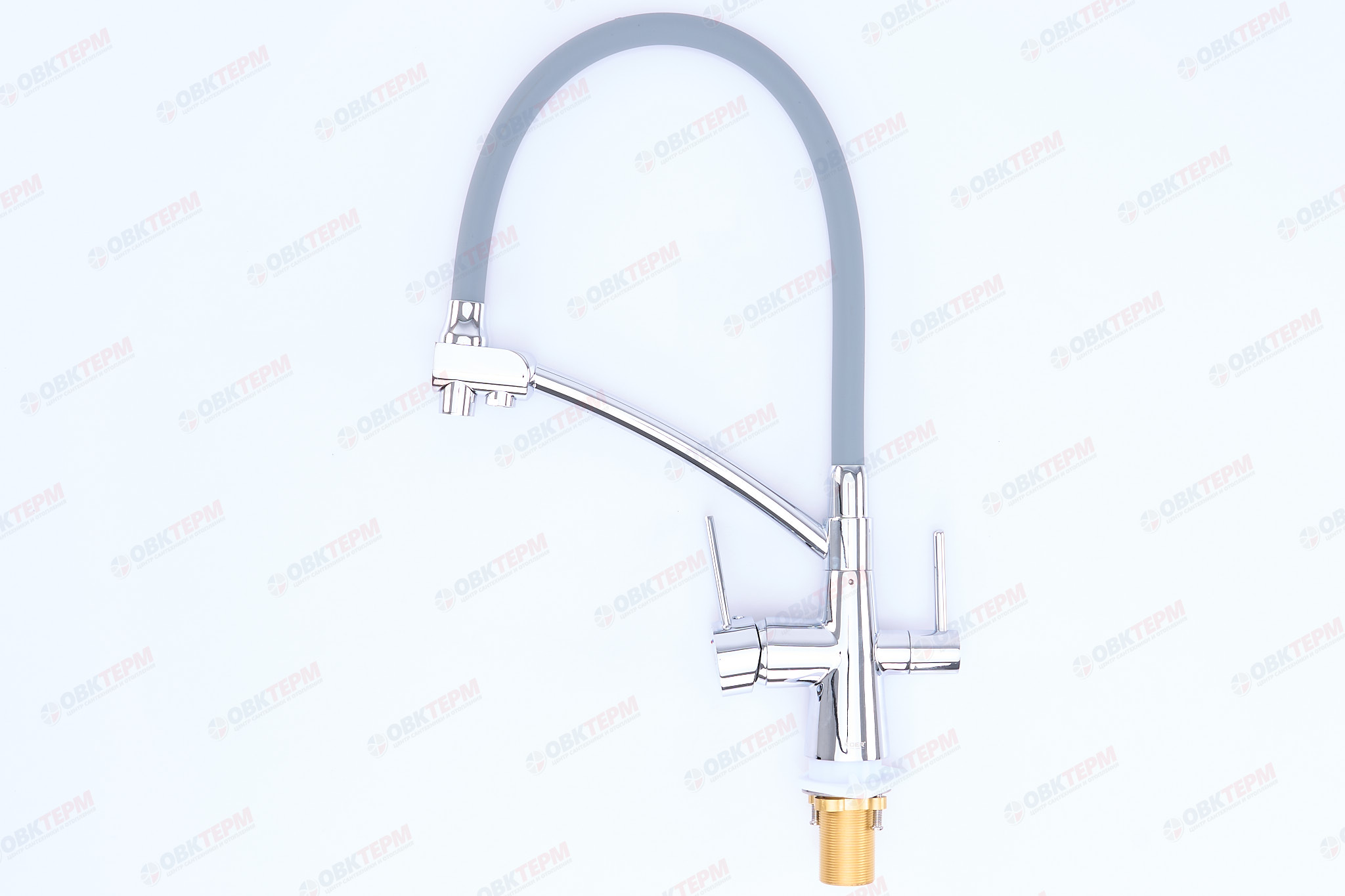 Смеситель д/кухни под ФИЛЬТР KOER KB-72003-01 (Цвет хром+силик.излив серый) (8шт/ящ) - Изображение №2