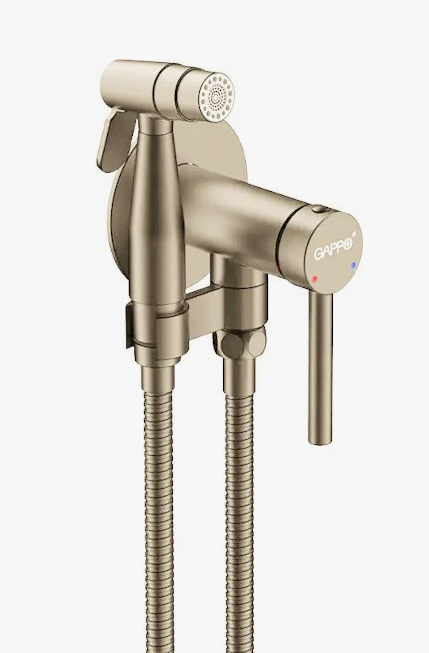 Смеситель с гигиеническим душем GAPPO G7206-3 зотоло - Изображение №1