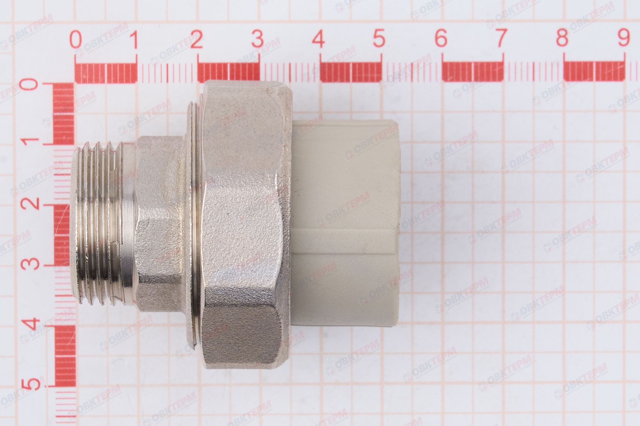 Разборное соединение   25 * 3/4 н        (VALFEX)  серый  (100/25) - миниатюра №6