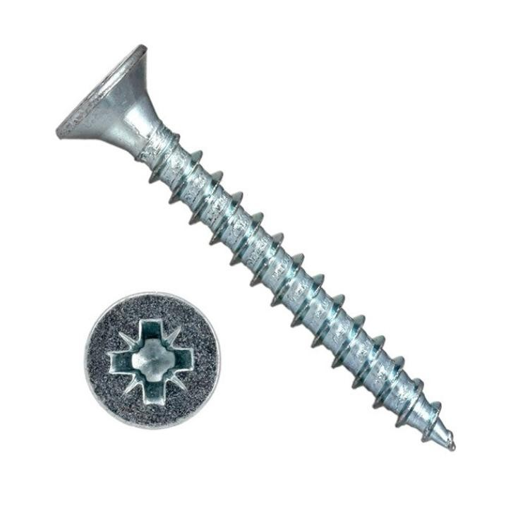 Шуруп универсальный 3,5х25 потай оцинкованный PZ (уп.40шт.) Металвис - Изображение №2