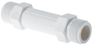 Вставка ремонтная для счетчика воды  Valtec  DN15 (3/4", 110мм, нейлон) (10/210ящ) - Изображение №1