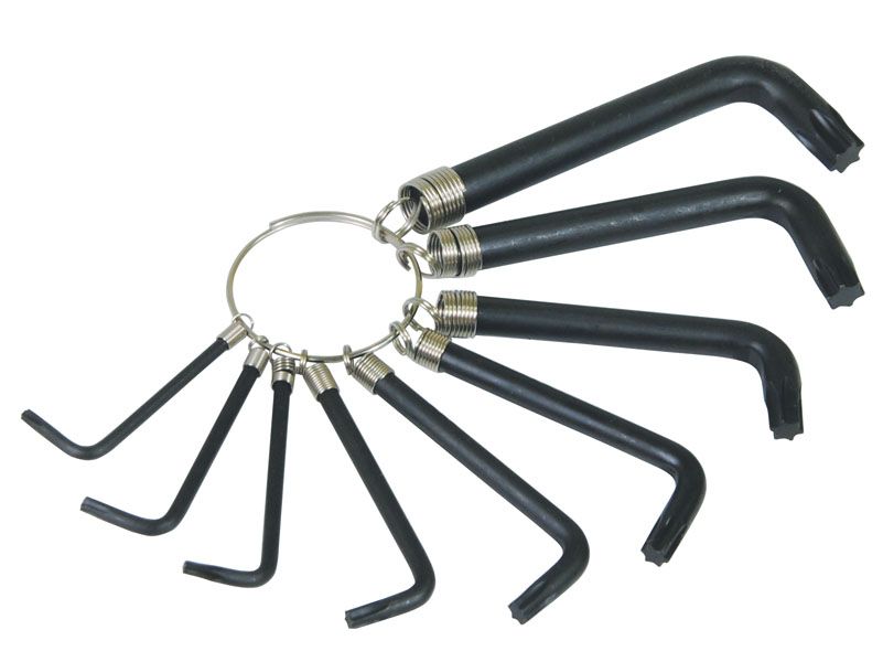 Набор ключей TORX (T10-T50) на кольце 9шт InWork - Изображение №1