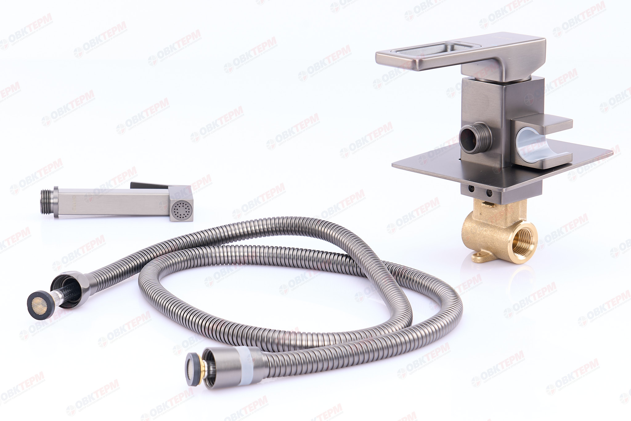 Смеситель с гигиеническим душем GAPPO G7217-9 латунь /оружейная сталь - Изображение №4