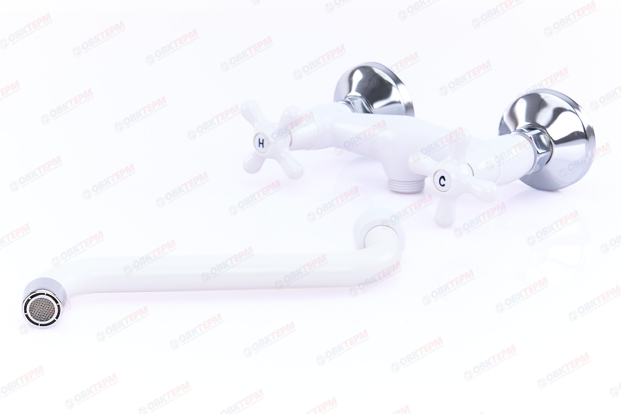 Смеситель д/кухни от стены PLAMIX AMAX-361 White, (20шт/ящ) - Изображение №3