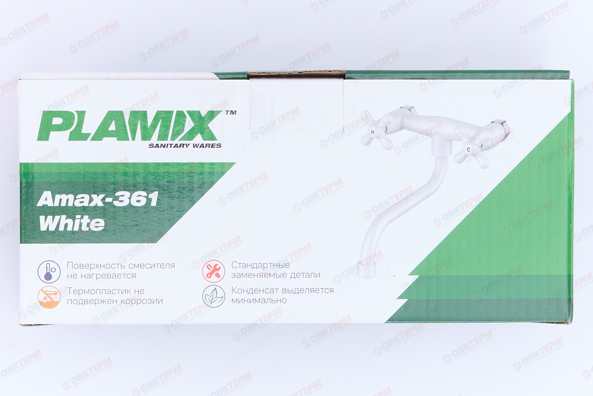 Смеситель д/кухни от стены PLAMIX AMAX-361 White, (20шт/ящ) - миниатюра №6