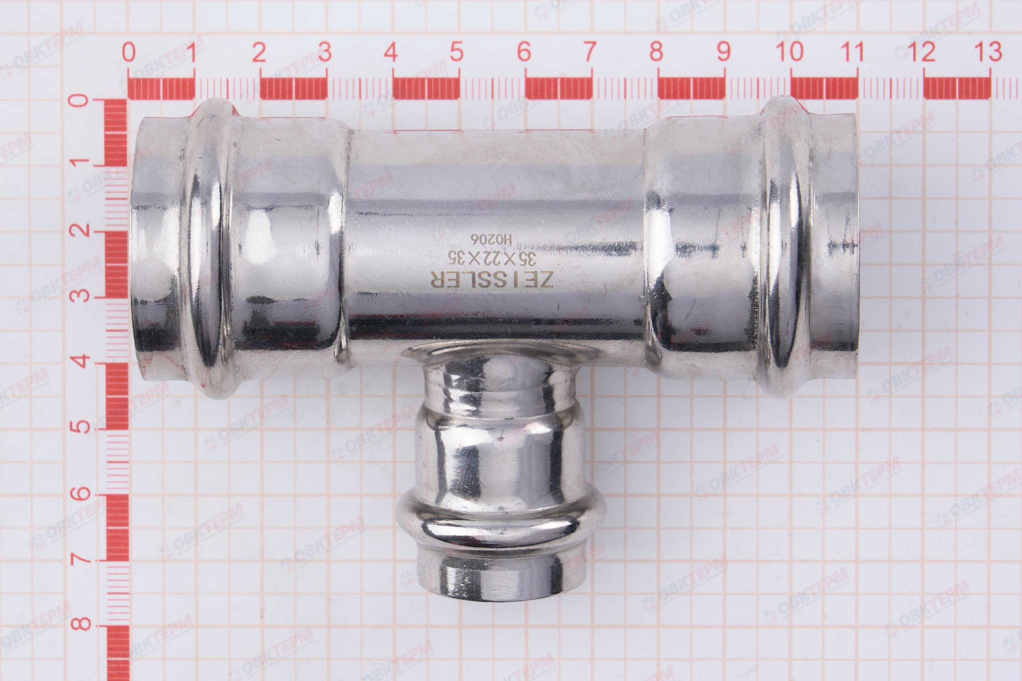 Тройник пресс из нерж.ст.  35  х 22  х 35  TIM  (20/5) - миниатюра №5