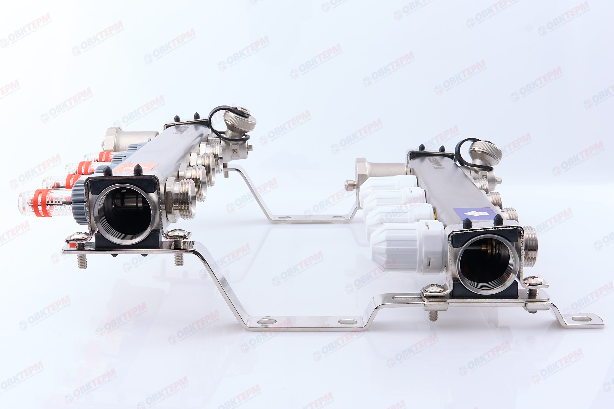Коллект. ГРУППА   Valtec НЕРЖ со встр расх в сборе  1 * 4 вых. Еврок.3/4 (Аналог VTc.589.EMNX) - миниатюра №3