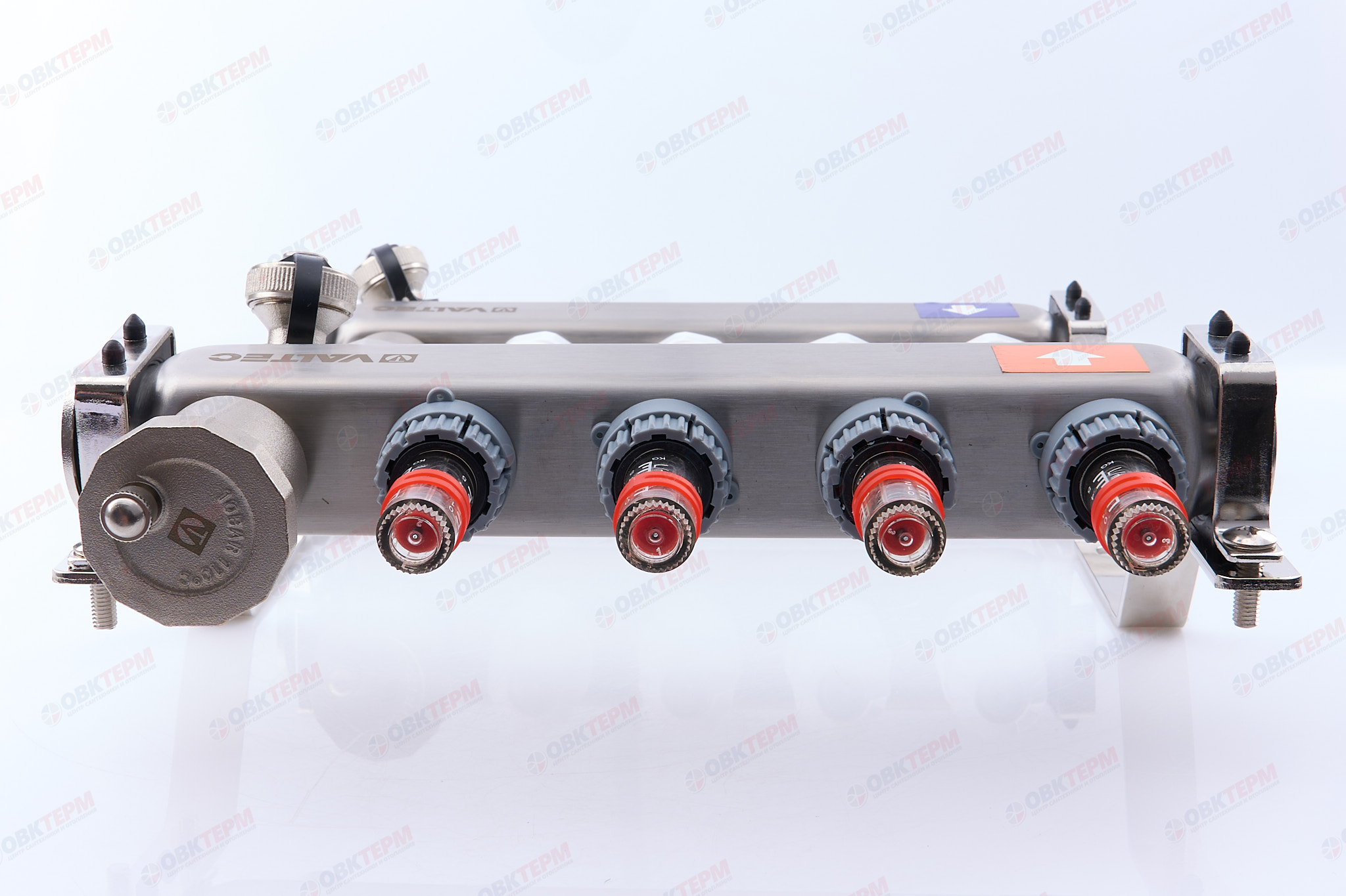 Коллект. ГРУППА   Valtec НЕРЖ со встр расх в сборе  1 * 4 вых. Еврок.3/4 (Аналог VTc.589.EMNX) - миниатюра №4