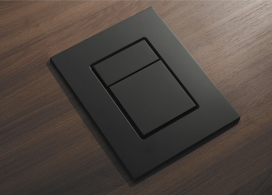 Панель смыва пневматическая KOER KT-0607-05 (черный) - Изображение №4