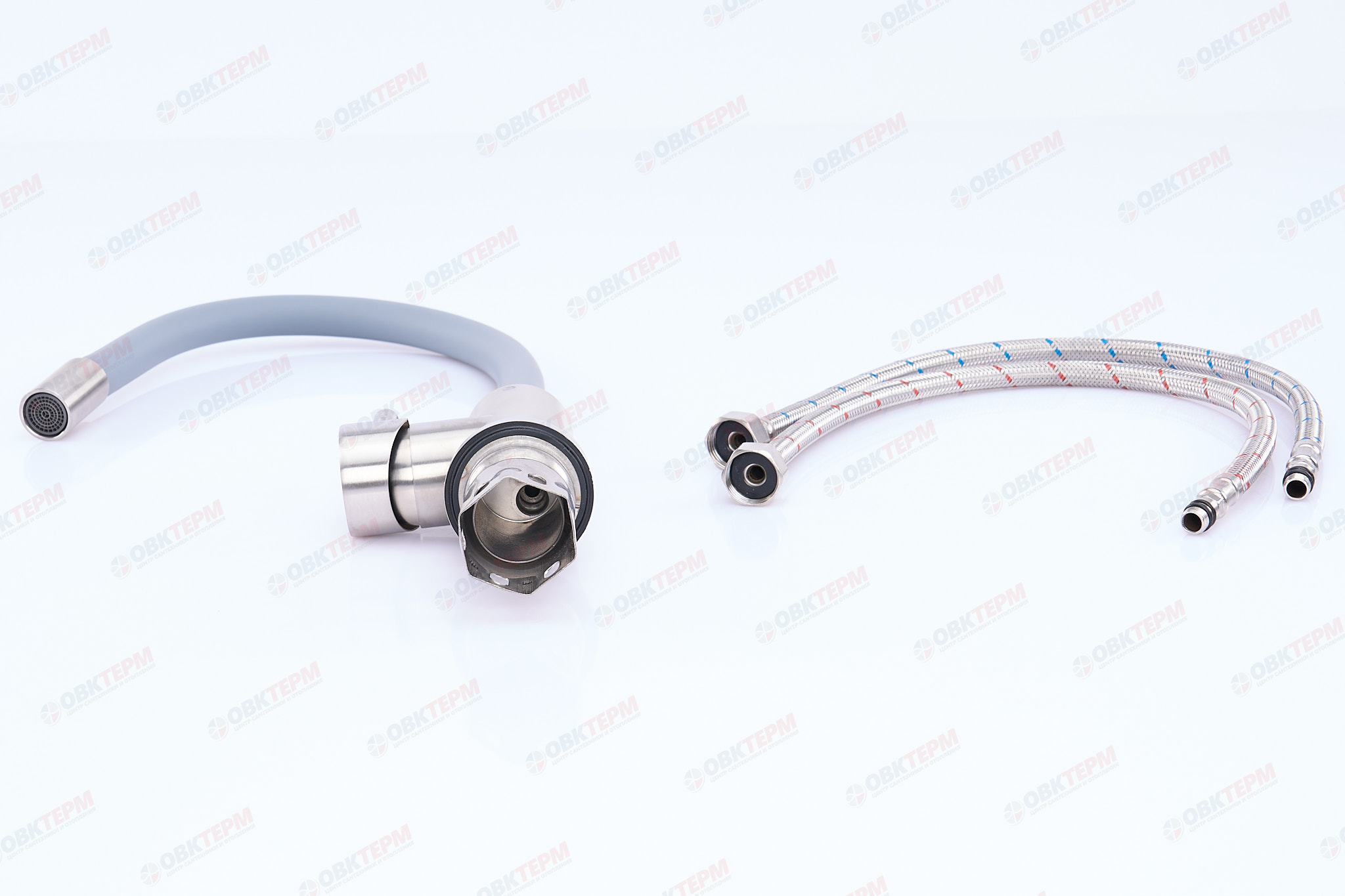 Смеситель д/кухни нерж/сталь MIXXUS SUS-011 REFL.GRAY (СЕРЫЙ) Ø40 (20 шт/ящ) - миниатюра №6