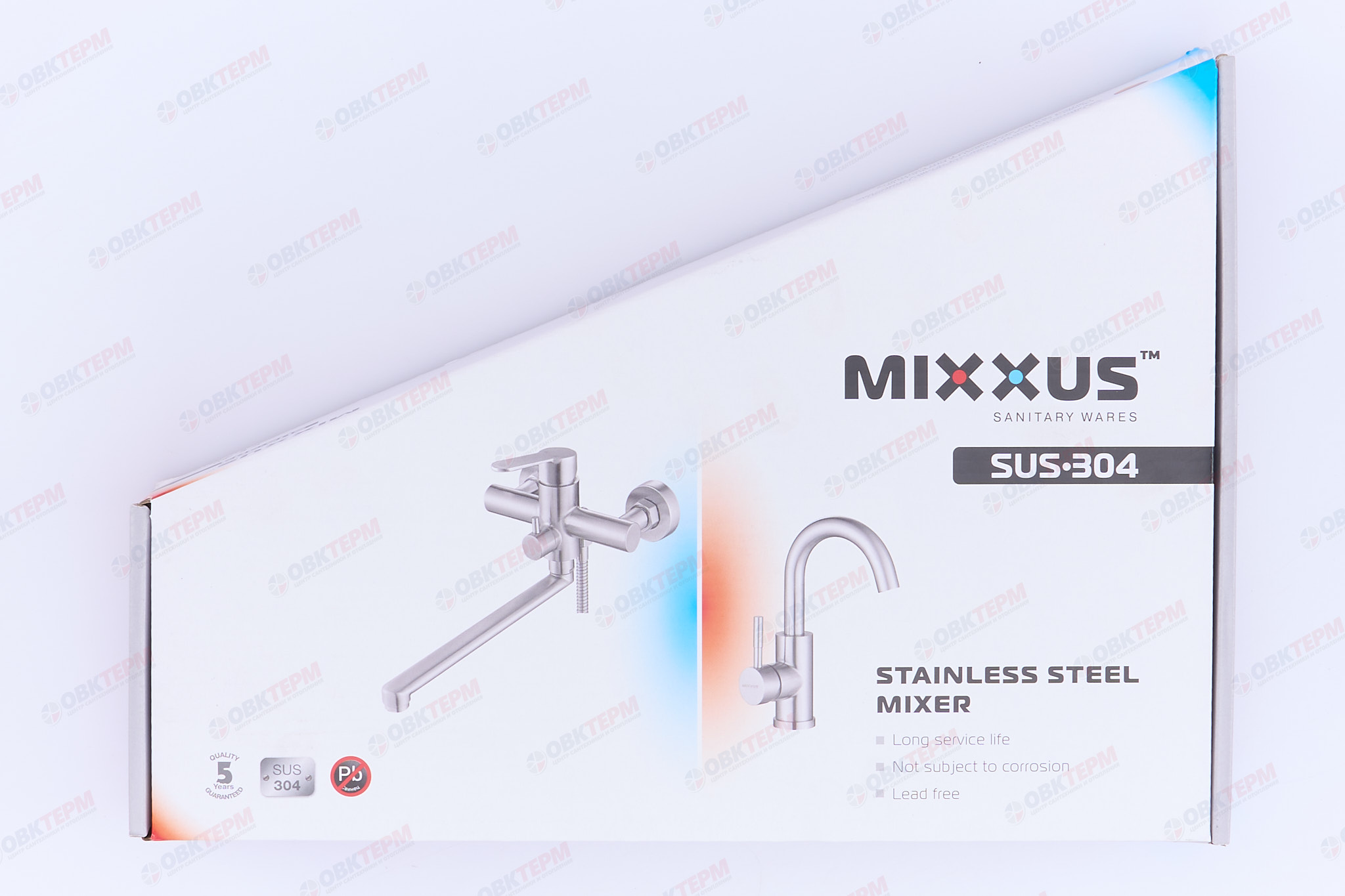 Смеситель д/кухни нерж/сталь MIXXUS SUS-011 REFL.GRAY (СЕРЫЙ) Ø40 (20 шт/ящ) - миниатюра №8