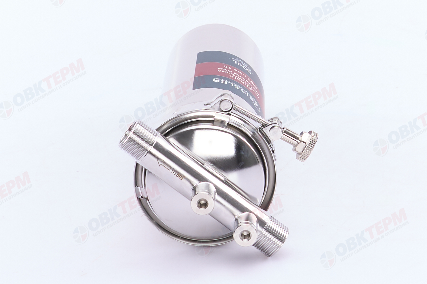 Колба из нержавеющей стали 10"Slim Line  3/4" (ZEISSLER) (картридж ПП 20/10 Мкм) - Изображение №4