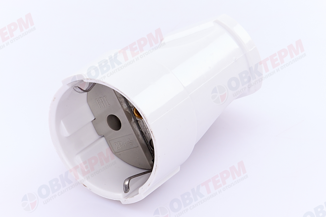 Розетка переносная 1-местная с/з STEKKER PST16-40-200, белый - миниатюра №6