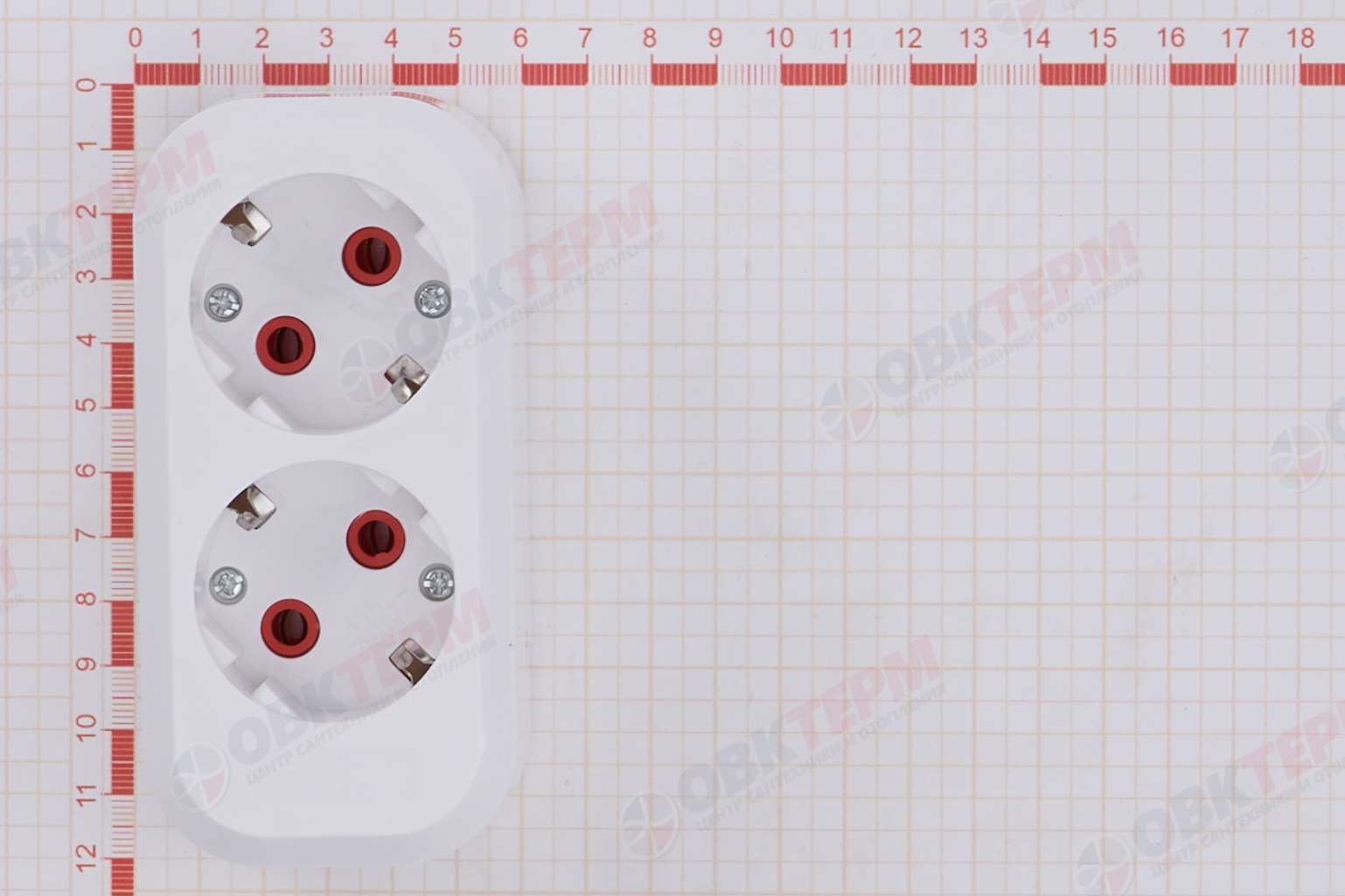 Розетка переносная разборная 2-местная с/з, STEKKER PST16-210-20, белый - миниатюра №7