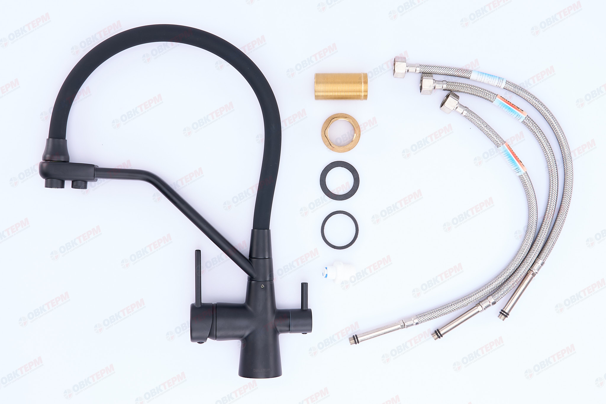 Смеситель д/кухни под ФИЛЬТР MIXXUS PREMIUM NOBEL 021 BLACK (10 шт/ящ)* - миниатюра №3