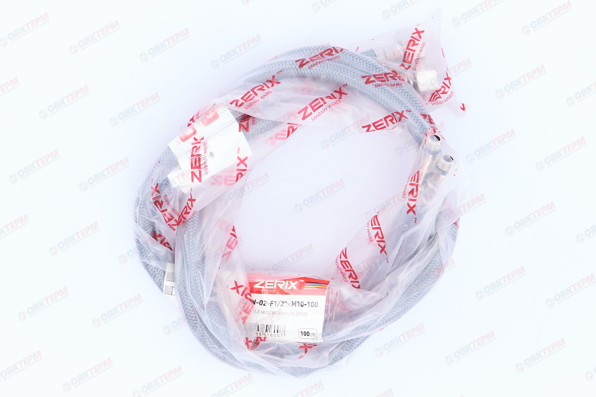 Шланг  1/2" игла  1,0 м  ZERIX нейлон длинный + короткий (60 шт/ящ) - Изображение №4