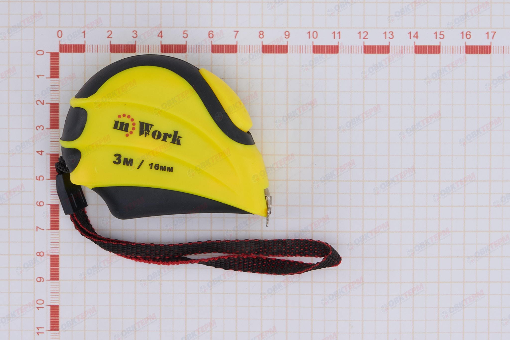 Рулетка Autostop 3м*16мм полимерное покрытие, магнитный зацеп InWork - Изображение №4