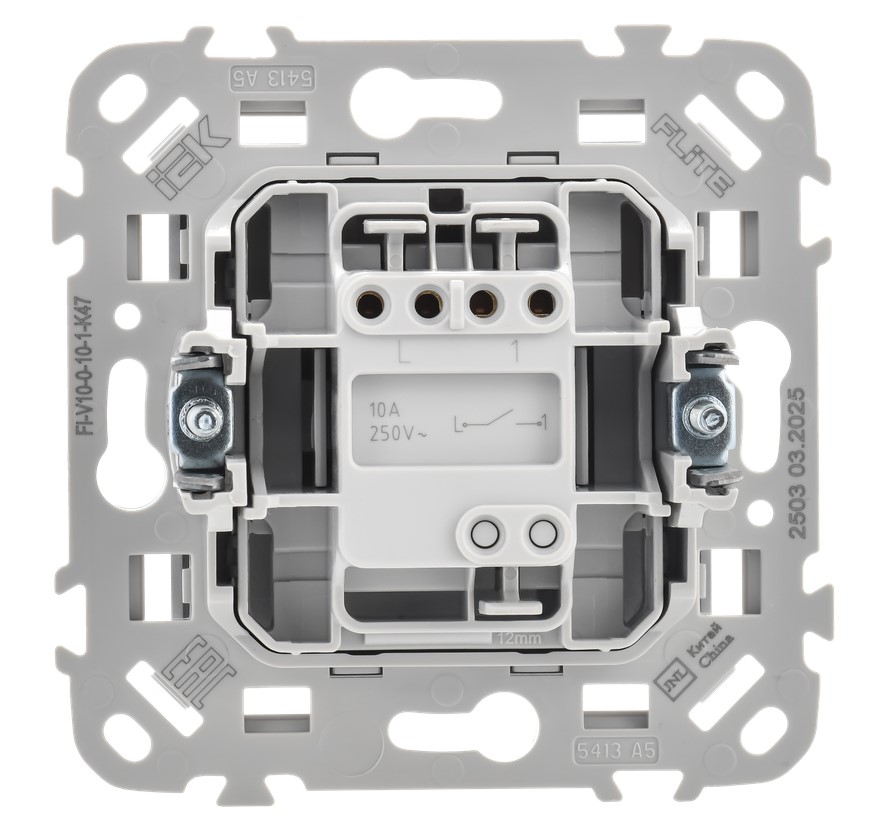 Переключатель 1-клавишный механизм Белый 10АХ 10А IP20 IEK Inspiria (Legrand) - Изображение №2