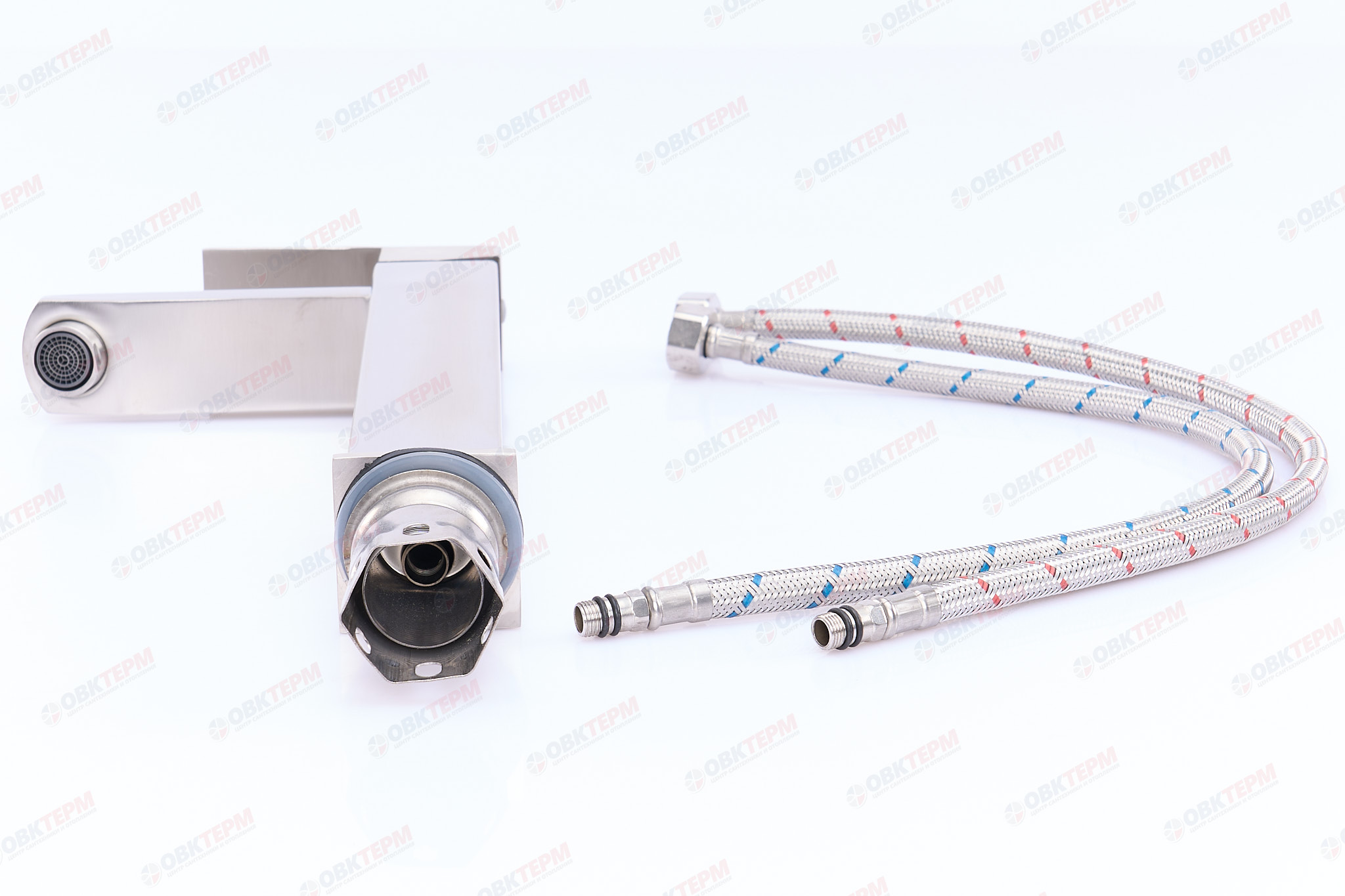 Смеситель д/умывальника AKSA BAS-11-17  нерж/сталь  (катридж 35мм, на ГАЙКЕ)  10 шт/ящ - Изображение №4