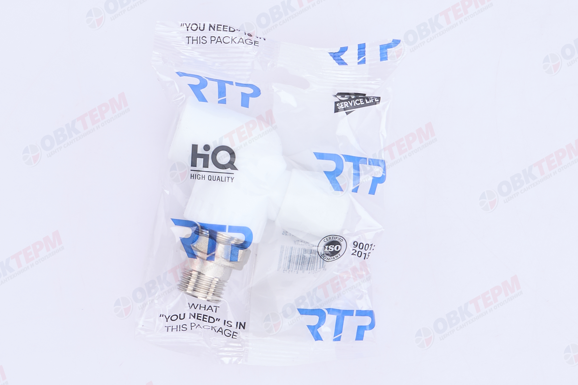 Кран рад.с нак. гайкой  20*1/2" угл.    (латунный шар)    БЕЛЫЙ PP-R    (RTP)    (50/1) - миниатюра №8