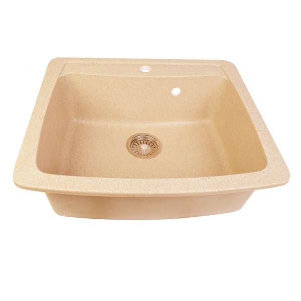 Мойка прямоугольная 605х510мм Hiekka Beige GRANMILL 24 бежевая - изображение №1