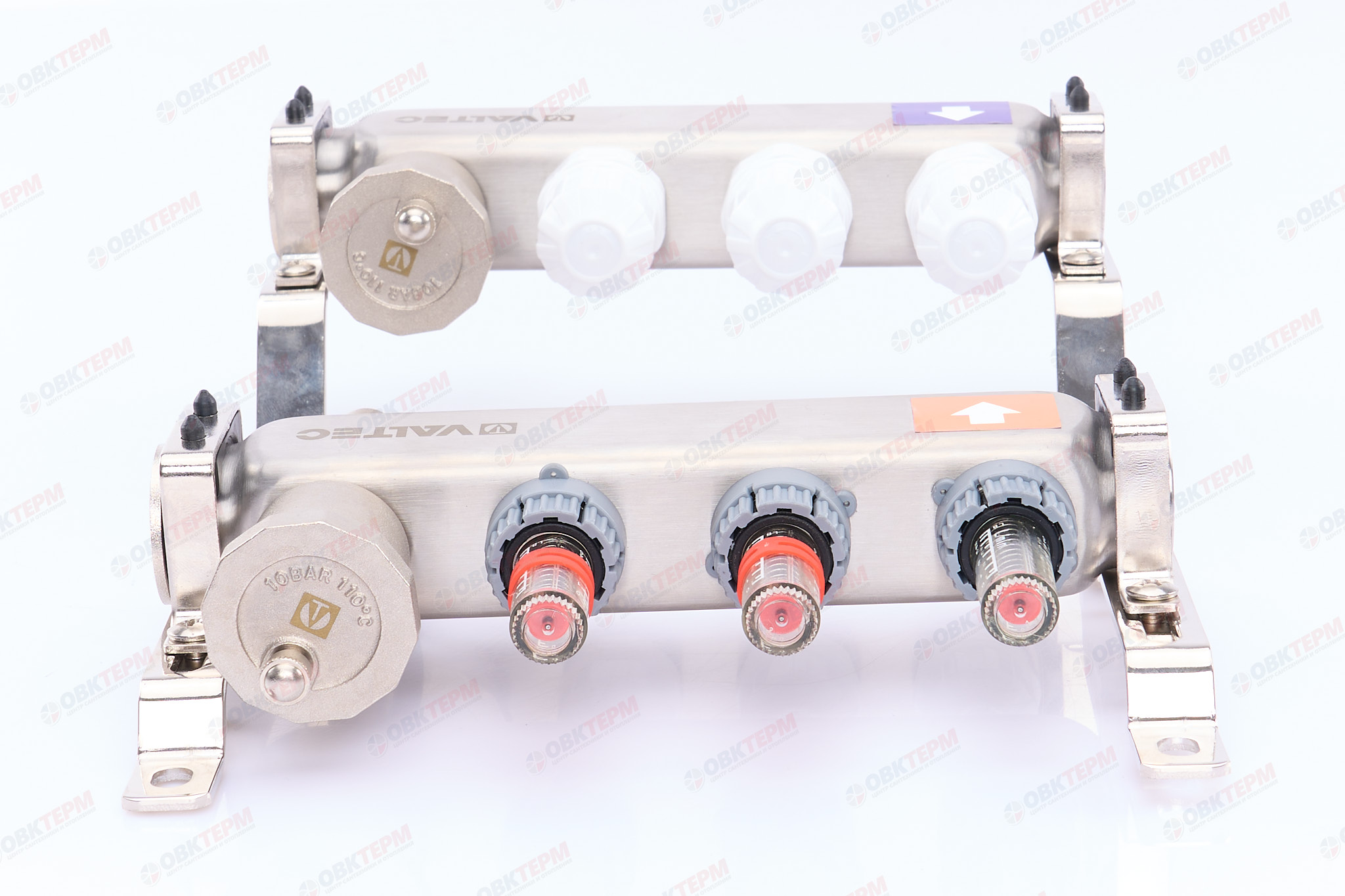 Коллект. ГРУППА   Valtec НЕРЖ со встр расх в сборе  1 * 3 вых. Еврок.3/4 (Аналог VTc.589.EMNX) - Изображение №4