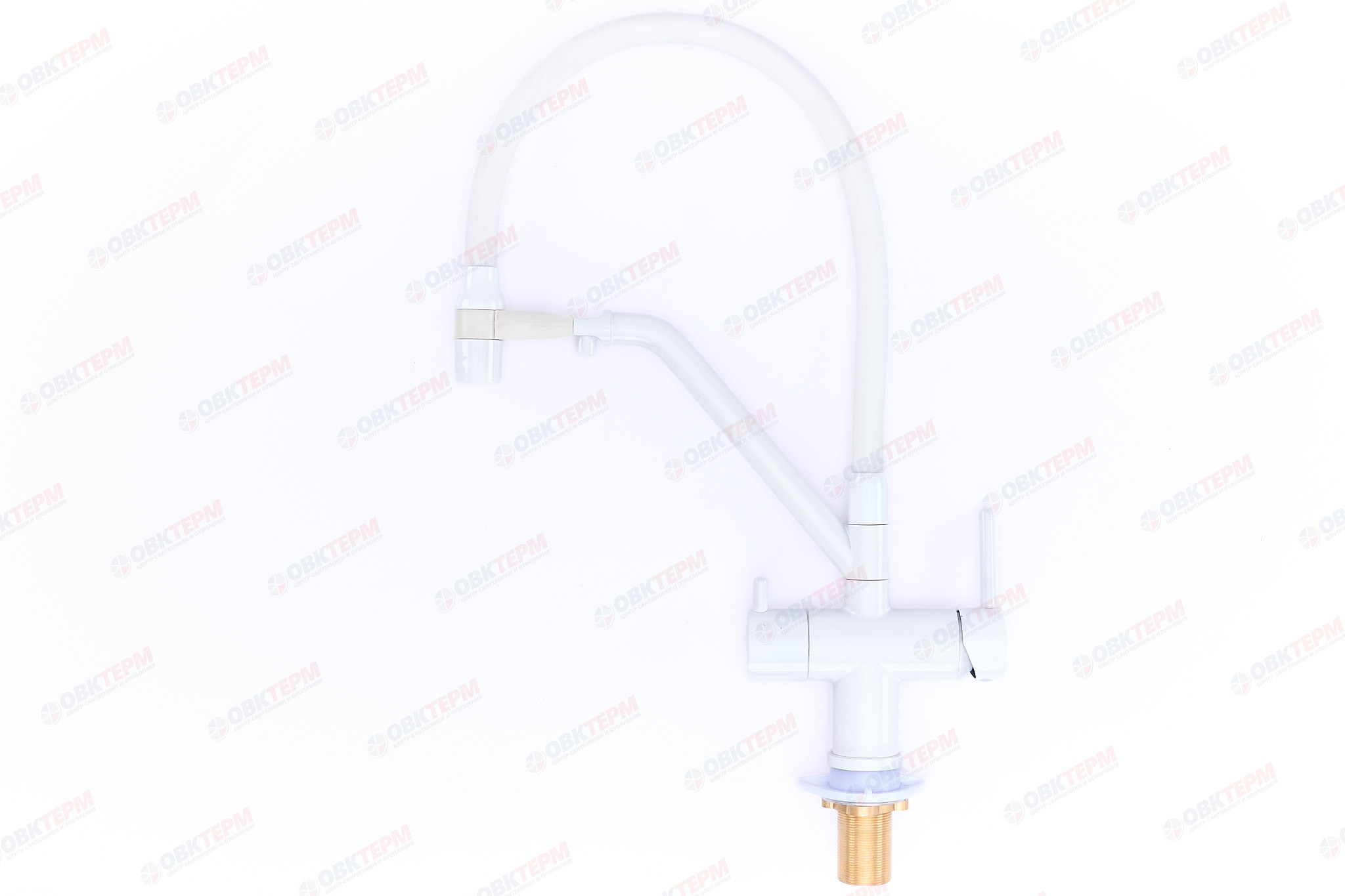 Смеситель д/кухни под ФИЛЬТР KOER KB-72006-03 (Цвет белый+силик.излив белый) (8шт/ящ) - миниатюра №3