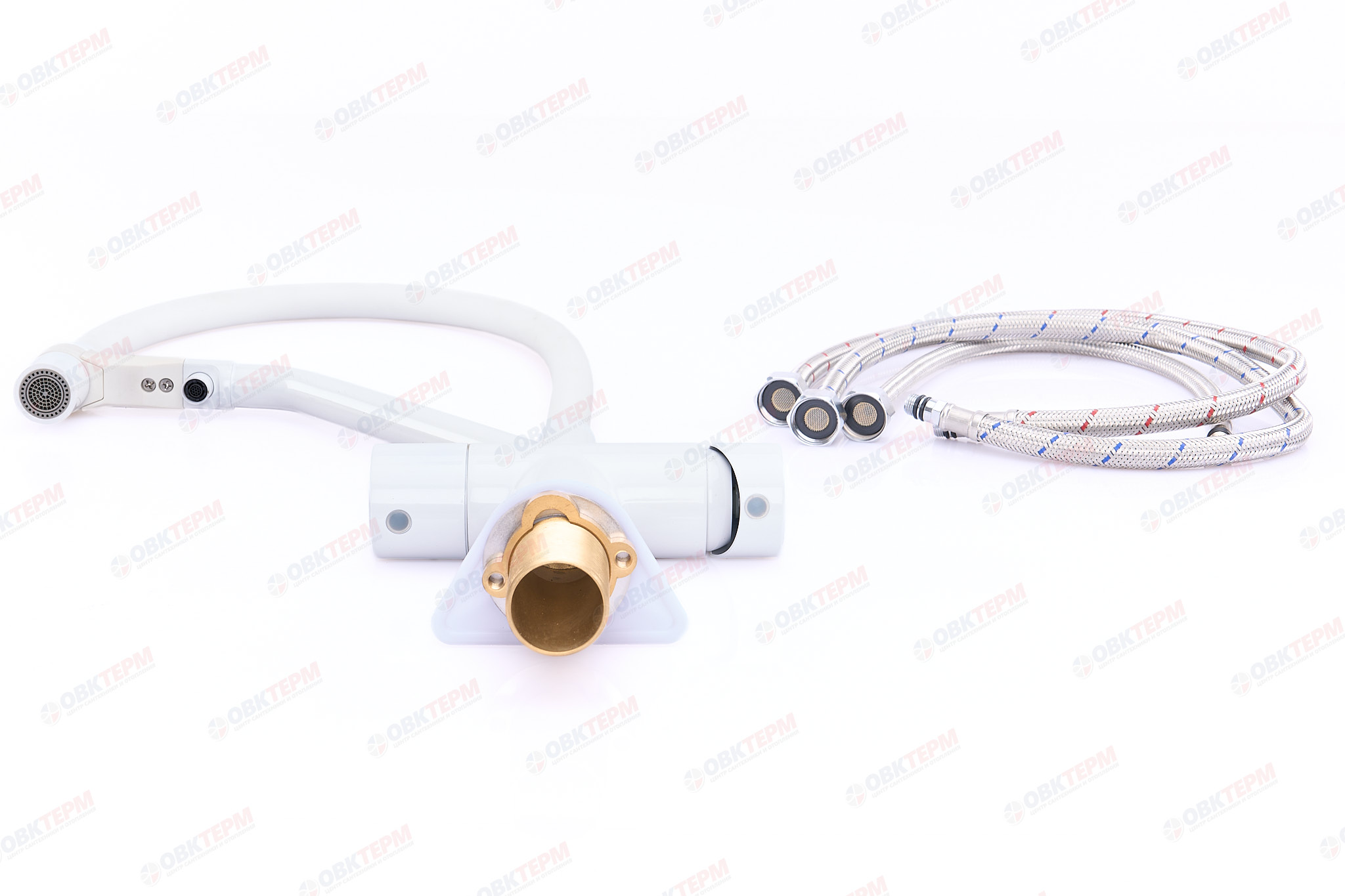 Смеситель д/кухни под ФИЛЬТР KOER KB-72006-03 (Цвет белый+силик.излив белый) (8шт/ящ) - миниатюра №5