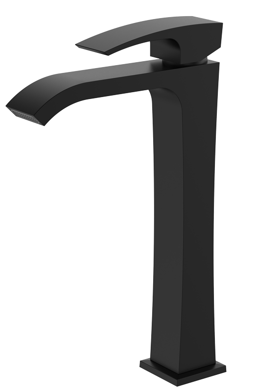 Смеситель д/умывальника KOER KB-13007-05 ВЫСОКИЙ  (Цвет черный) (8шт/ящ) - Изображение №1