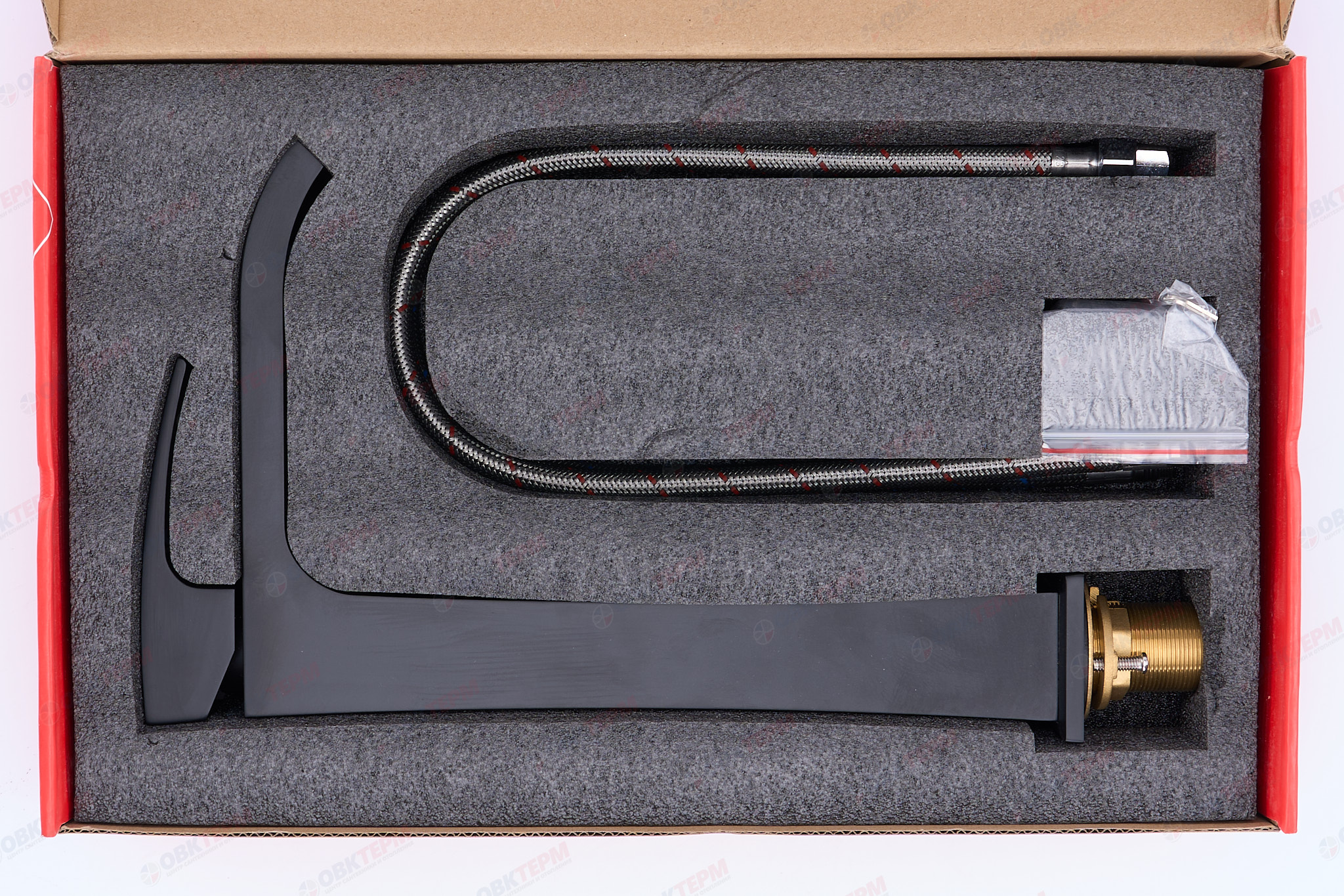 Смеситель д/умывальника KOER KB-13007-05 ВЫСОКИЙ  (Цвет черный) (8шт/ящ) - миниатюра №6