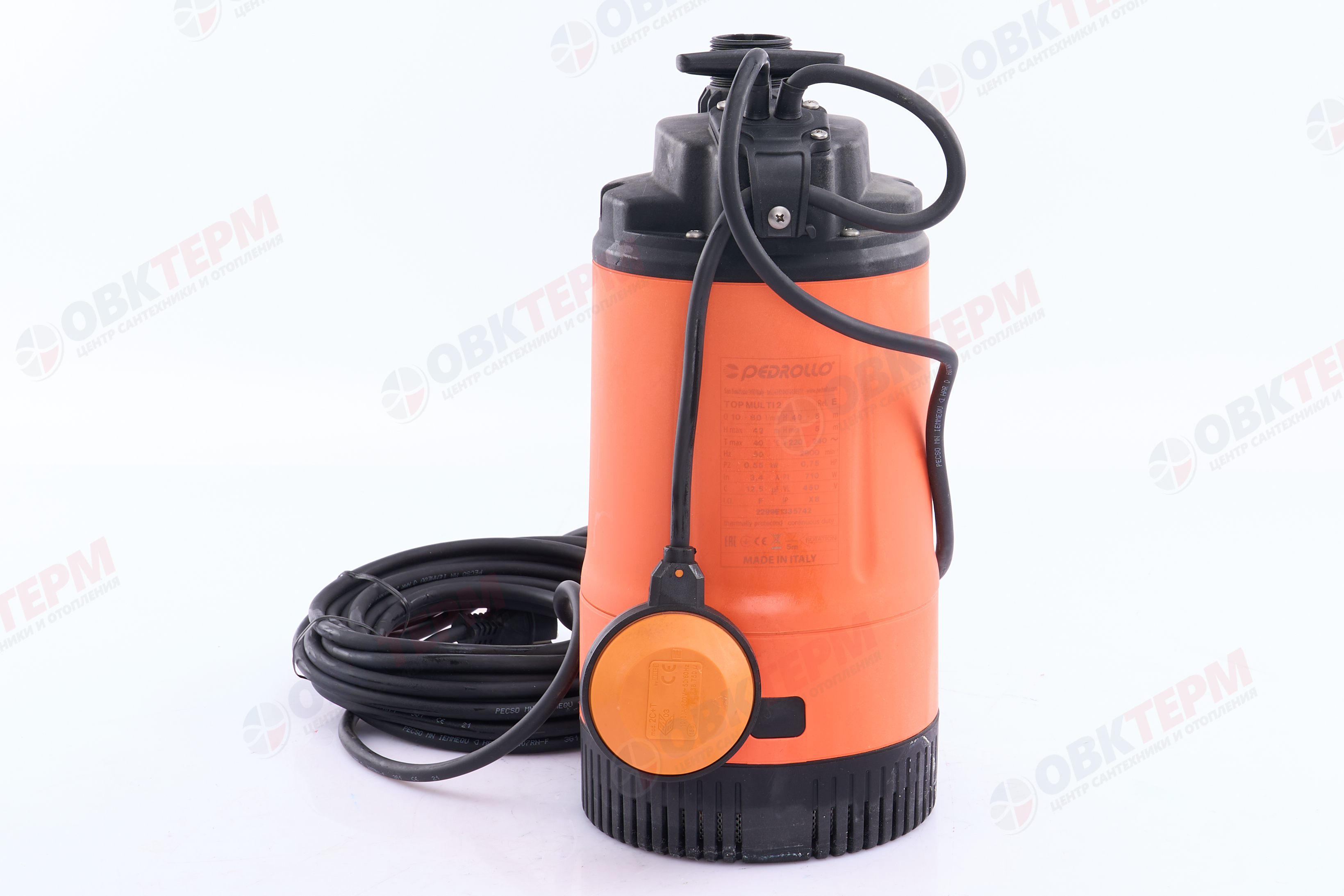 Насос дренажный  ТОР MULTI-2    Pedrollo   (0,55кВт/80л.м./42м.) - миниатюра №6