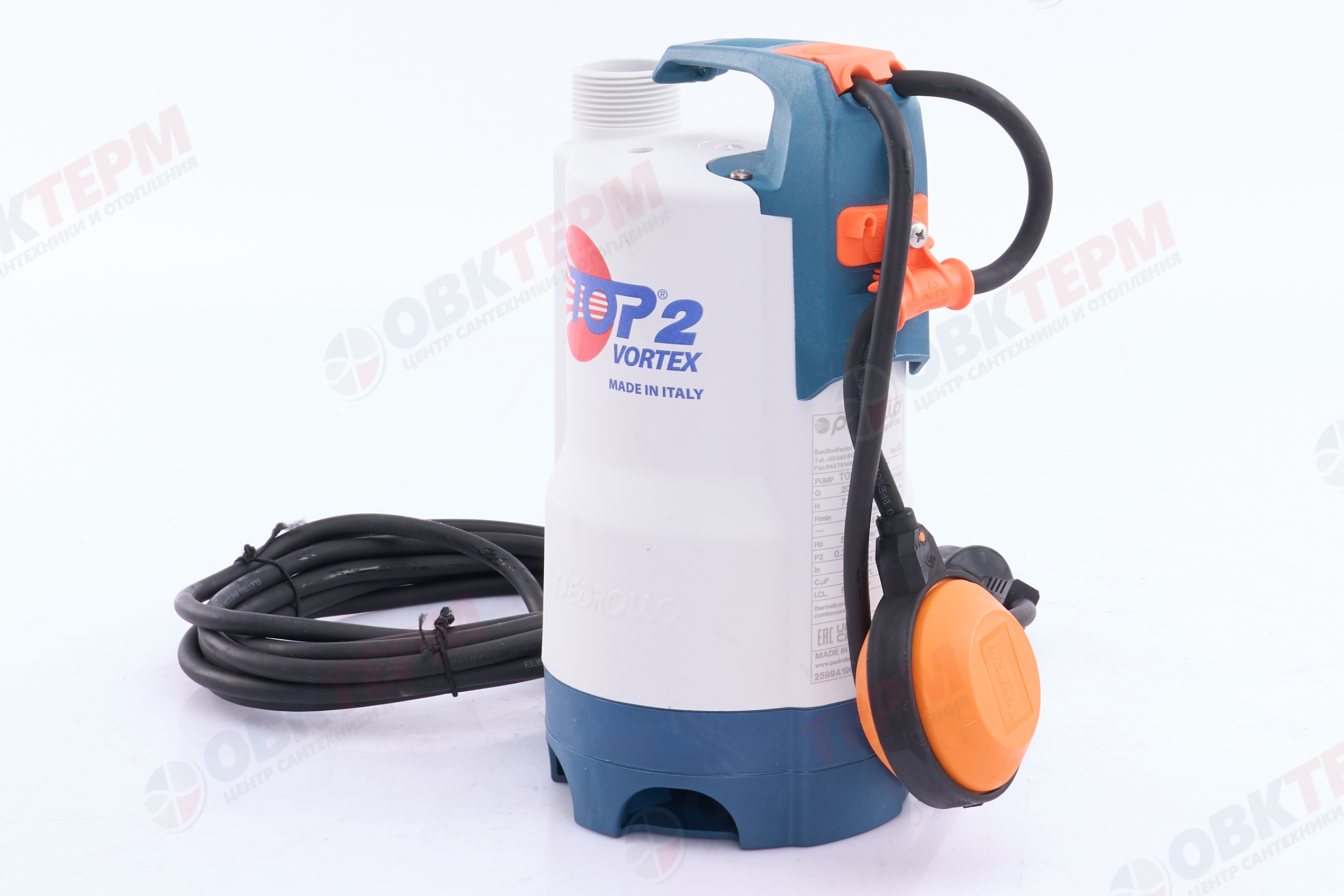 Насос дренажный  ТОР-2 VORTEX  Pedrollo   (0,37кВт/180л.м./7м.) - миниатюра №2