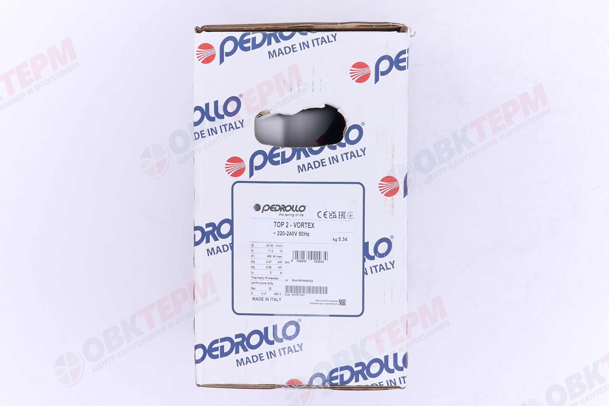 Насос дренажный  ТОР-2 VORTEX  Pedrollo   (0,37кВт/180л.м./7м.) - миниатюра №11