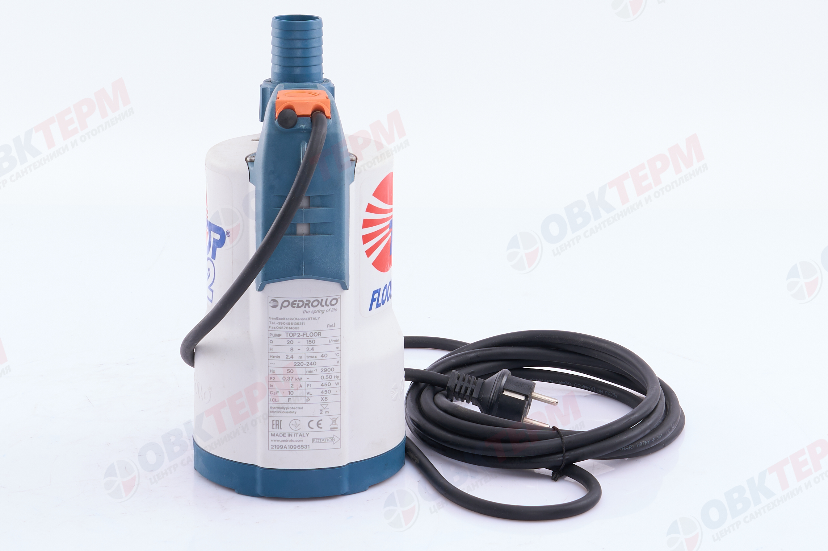 Насос дренажный  ТОР-2-FLOOR    Pedrollo  (0,37кВт/160л.м./9м.) - миниатюра №6