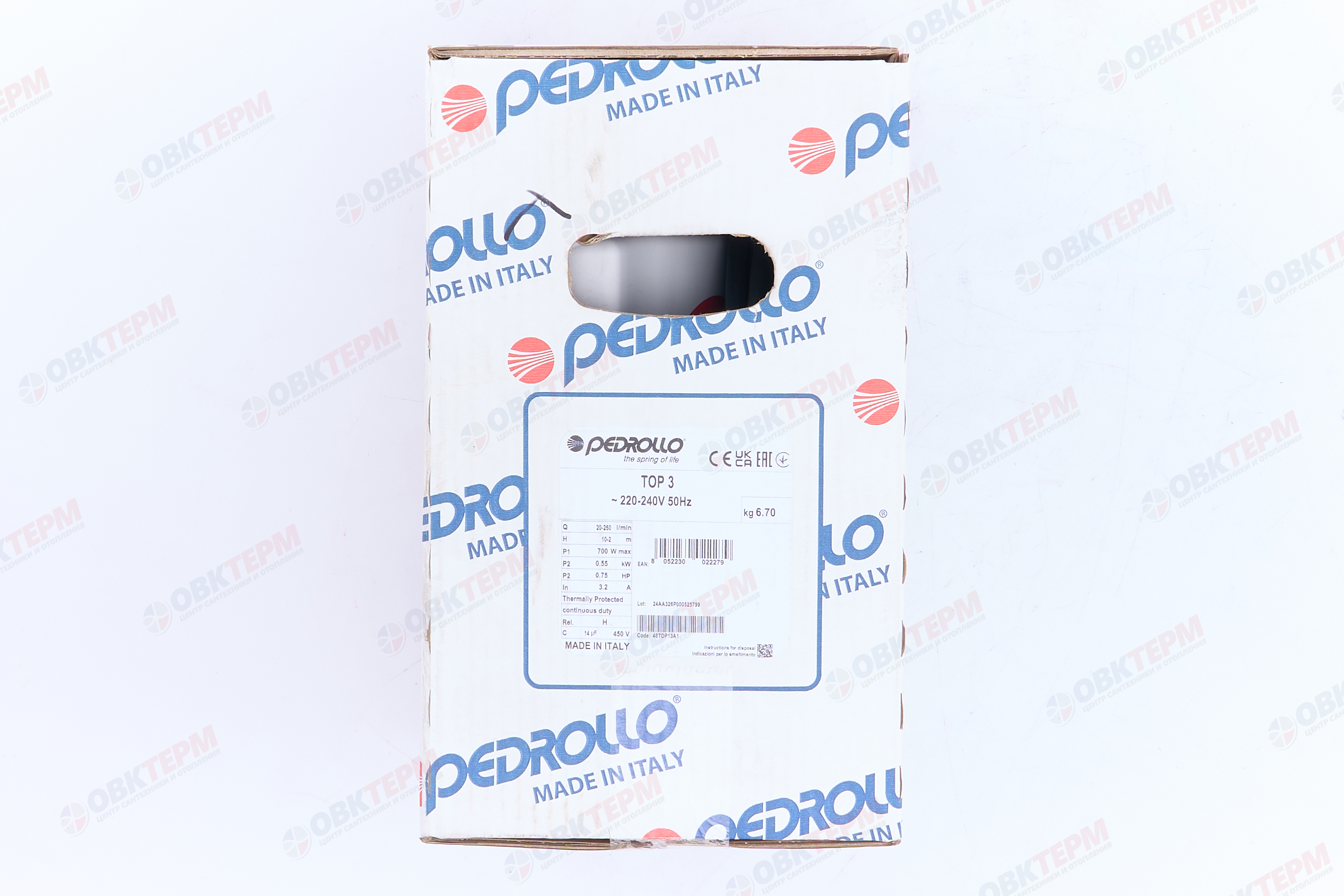 Насос дренажный  ТОР-3   Pedrollo  (0,55кВт/260л.м./10м.) - миниатюра №8