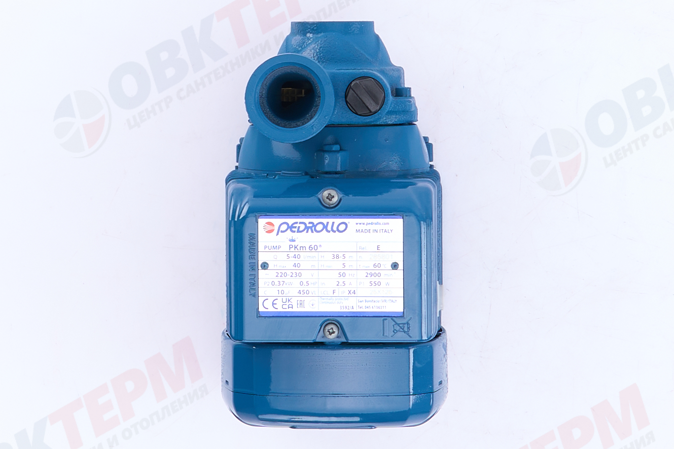 Насос вихревой  Рkm 60   Pedrollo   (0,37кВт/40л.м./40м.) - миниатюра №6
