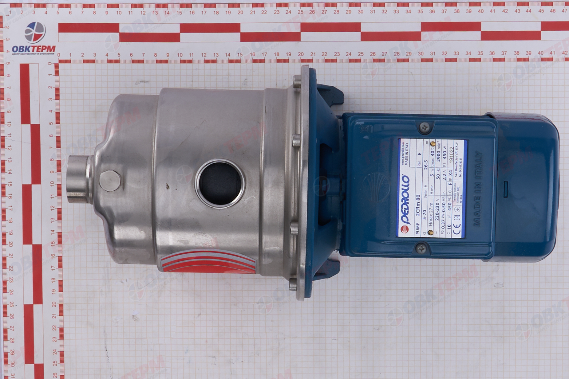 Насос многоступенчатый 2CRm   80 N Pedrollo  (0.37кВт/70л.м./27м.) - миниатюра №12