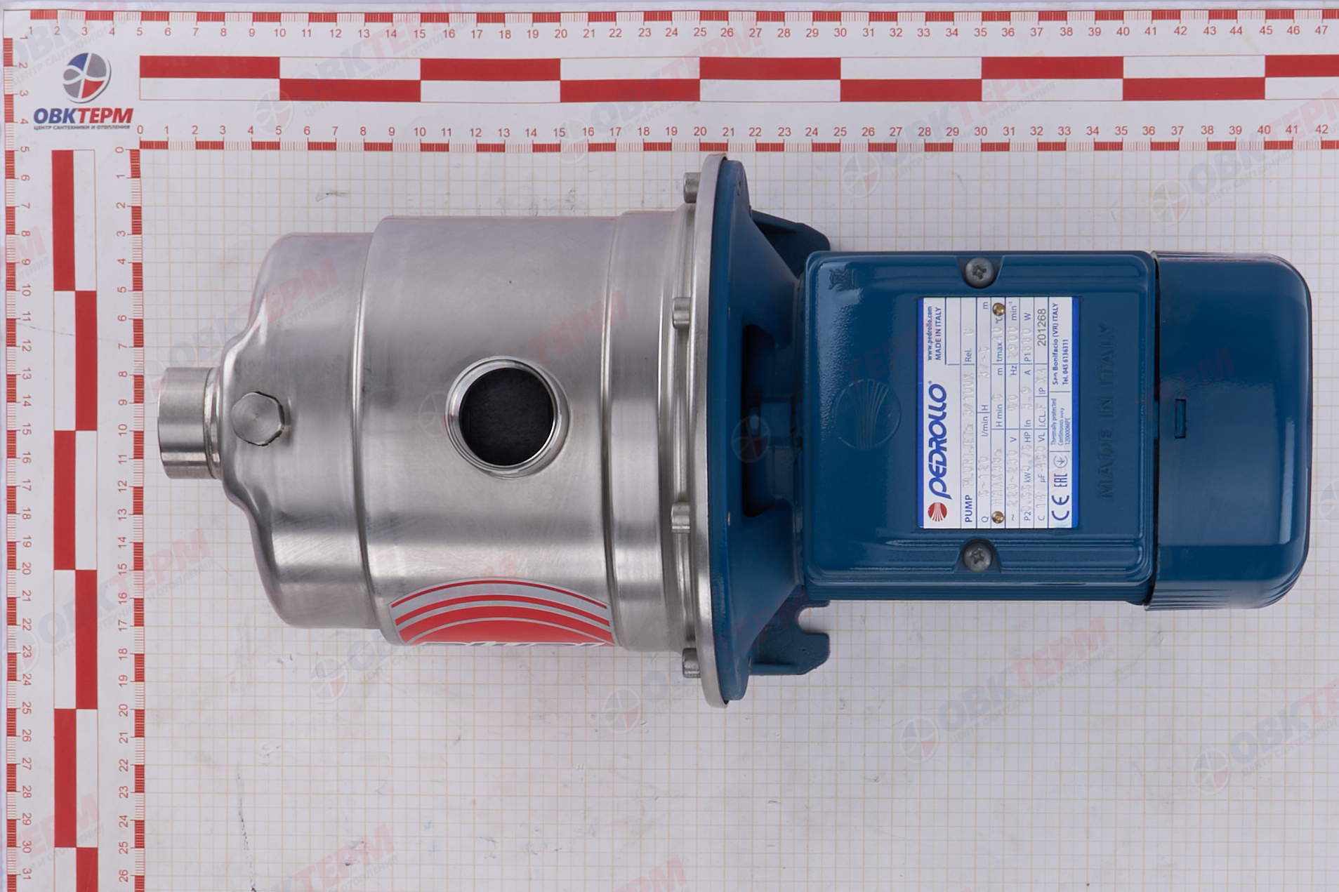 Насос многоступенчатый Plurijet m 3/100  Pedrollo   (0,55кВт/110л.м./38м.) - миниатюра №12