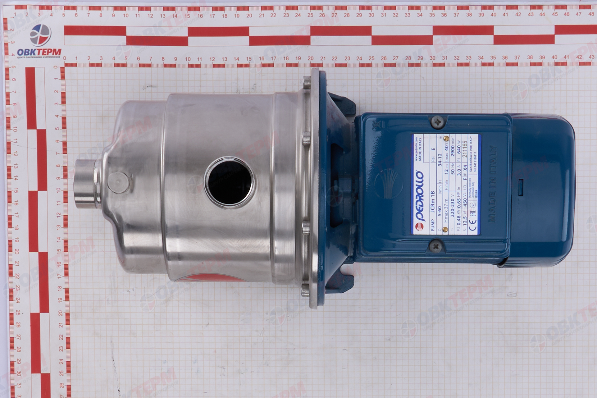 Насос центробежный  JCRm     1B   Pedrollo  (нерж)  (0.48кВт/60л.м./37м.) - миниатюра №12