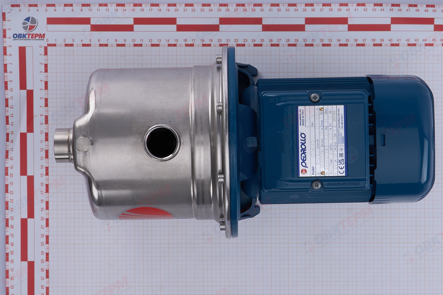 Насос центробежный  JCRm     2C   Pedrollo  (нерж) (0.75кВт/70л.м./50м.) - миниатюра №12